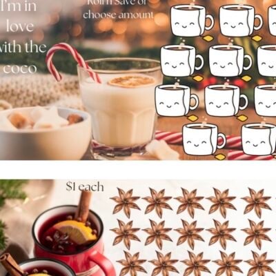 Christmas drinks set of 3 minis