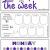 Days of the week purple and gray