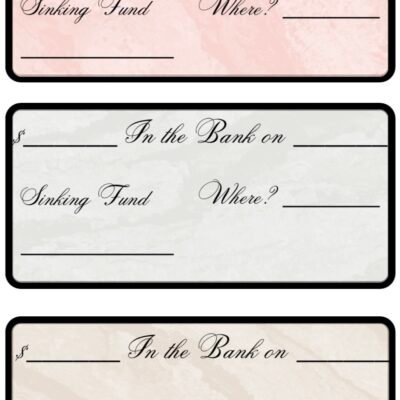“In the bank” tracking slips, granite design