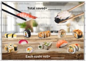 Sushi and Kimono savings challenge preview image