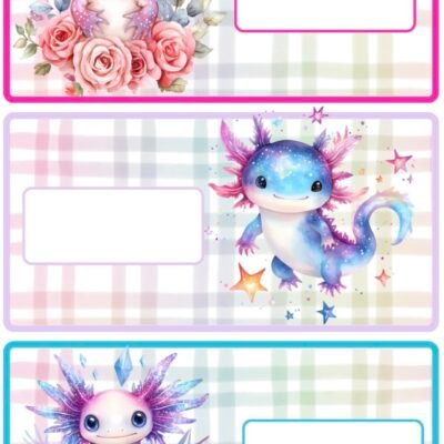 Moonlight inspired axolotl dashboards/ inserts, A6