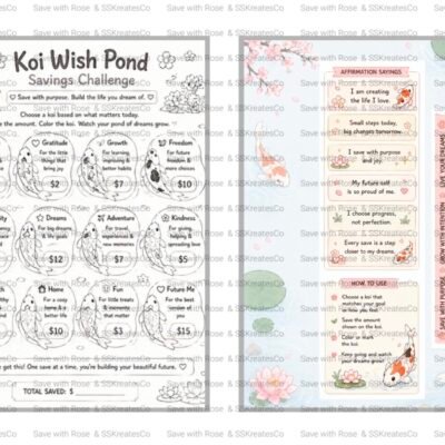 Koi wish pond color and save