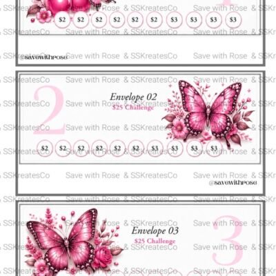30 envelopes challenge volume 2- pink